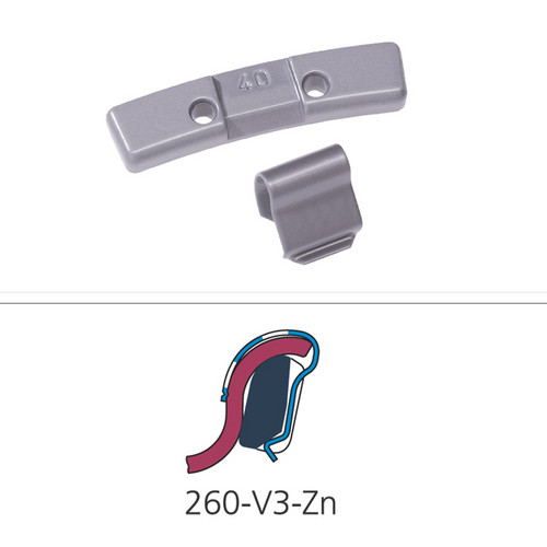 ZINC CLIP-ON WEIGHT 260