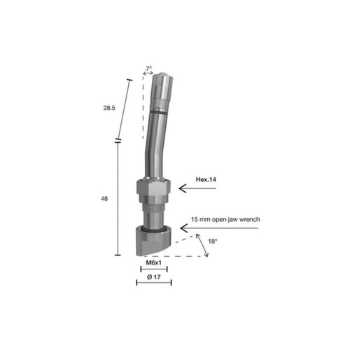 VALVOLA TPMS TUBELESS AUTOCARRO 1393