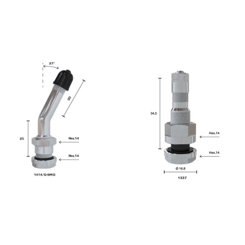 VALVOLA TUBELESS AUTOCARRO 1337 - 1414/C 1342 ALCOA