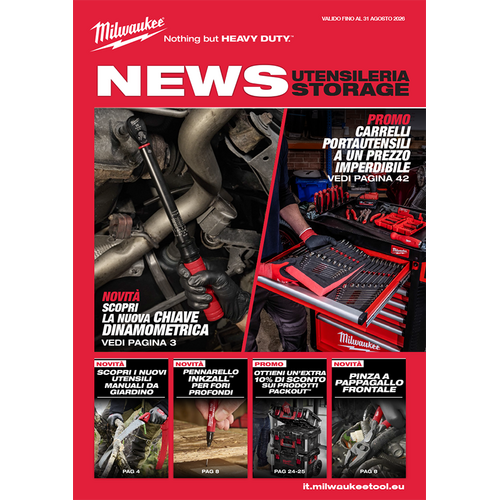 VOLANTINO MILWAUKEE UTENSILI MANUALI e STORAGE